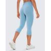 imageCRZ YOGA Butterluxe Workout Capri Leggings Pockets 19  High Waisted Gym Womens Yoga Crop Pants Buttery SoftPure Blue