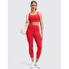 imageCRZ YOGA Butterluxe Workout Capri Leggings Pockets 23  High Waist Gym Womens Crop Pants Yoga Buttery SoftAurora Red