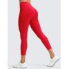 imageCRZ YOGA Butterluxe Workout Capri Leggings Pockets 23  High Waist Gym Womens Crop Pants Yoga Buttery SoftAurora Red