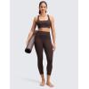 imageCRZ YOGA Butterluxe Workout Capri Leggings Pockets 23  High Waist Gym Womens Crop Pants Yoga Buttery SoftHot Fudge Brown