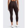 imageCRZ YOGA Butterluxe Workout Capri Leggings Pockets 23  High Waist Gym Womens Crop Pants Yoga Buttery SoftHot Fudge Brown