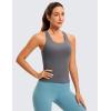 imageCRZ YOGA Butterluxe Workout Racerback Tank Tops for Women  Padded Athletic Spandex Yoga Shirts with Built in BraDark Carbon