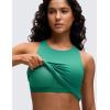 imageCRZ YOGA Butterluxe Workout Tank Tops for Women  Racerback Padded High Neck Yoga Athletic Shirt with Built in BraCascadia Green