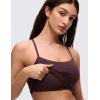 imageCRZ YOGA Butterluxe Y Back Crop Tank Tops for Women  Spaghetti Straps Racerback Padded Yoga Workout Longline Sports BrasRipe Plum