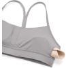 imageCRZ YOGA Butterluxe Y Back Sports Bras for Women  Padded Racerback Low Impact Spaghetti Thin Strap Workout Yoga TopGull Gray