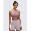 imageCRZ YOGA Butterluxe Y Back Sports Bras for Women  Padded Racerback Low Impact Spaghetti Thin Strap Workout Yoga TopLight Lavender