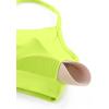 imageCRZ YOGA Butterluxe Y Back Sports Bras for Women  Padded Racerback Low Impact Spaghetti Thin Strap Workout Yoga TopNeon Yellow