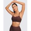imageCRZ YOGA Butterluxe Y Back Sports Bras for Women  Padded Racerback Low Impact Spaghetti Thin Strap Workout Yoga TopTaupe