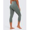 imageCRZ YOGA Butterluxe Yoga Capris Leggings 21  High Waisted Buttery Soft Lounge Womens Crop PantsGrey Sage
