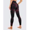 imageCRZ YOGA Butterluxe Yoga Leggings 25  High Waisted Buttery Soft Womens Workout Lounge PantsBurgundy Tie Dye Flowers