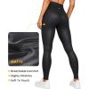 imageCRZ YOGA Butterluxe Yoga Leggings 31 Extra Long High Waisted Workout Lounge Pants for Tall WomenFaux Leather Black