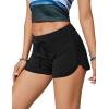 imageCRZ YOGA Classic Fit Dolphin Board Shorts for Women 3  High Waisted Beach Swimwear Bottoms Bathing Trunks with LinerBlack