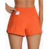 imageCRZ YOGA Classic Fit Dolphin Board Shorts for Women 3  High Waisted Beach Swimwear Bottoms Bathing Trunks with LinerCoral