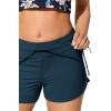 imageCRZ YOGA Classic Fit Dolphin Board Shorts for Women 3  High Waisted Beach Swimwear Bottoms Bathing Trunks with LinerInsignia Blue