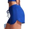 imageCRZ YOGA Classic Fit Dolphin Board Shorts for Women 3  High Waisted Beach Swimwear Bottoms Bathing Trunks with LinerWaves Blue