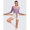 imageCRZ YOGA Cloudweight Wrap Shirts for Women  Workout Yoga Pilates Casual Long Sleeve Tops Cross V Neck Tie Soft TeesLight Lavender