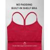 imageCRZ YOGA CutOut Y Back Crop Tank Tops for Women  Scoop Neck Spaghetti Strap Racerback Yoga Longline Sports Bra Non PaddedAurora Red