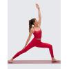 imageCRZ YOGA CutOut Y Back Crop Tank Tops for Women  Scoop Neck Spaghetti Strap Racerback Yoga Longline Sports Bra Non PaddedAurora Red