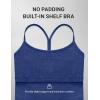 imageCRZ YOGA CutOut Y Back Crop Tank Tops for Women  Scoop Neck Spaghetti Strap Racerback Yoga Longline Sports Bra Non PaddedEternal Blue