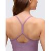 imageCRZ YOGA CutOut Y Back Crop Tank Tops for Women  Scoop Neck Spaghetti Strap Racerback Yoga Longline Sports Bra Non PaddedLight Lavender