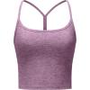 imageCRZ YOGA CutOut Y Back Crop Tank Tops for Women  Scoop Neck Spaghetti Strap Racerback Yoga Longline Sports Bra Non PaddedLight Lavender