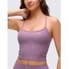imageCRZ YOGA CutOut Y Back Crop Tank Tops for Women  Scoop Neck Spaghetti Strap Racerback Yoga Longline Sports Bra Non PaddedLight Lavender
