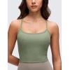 imageCRZ YOGA CutOut Y Back Crop Tank Tops for Women  Scoop Neck Spaghetti Strap Racerback Yoga Longline Sports Bra Non PaddedPistachio Green