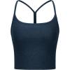 imageCRZ YOGA CutOut Y Back Crop Tank Tops for Women  Scoop Neck Spaghetti Strap Racerback Yoga Longline Sports Bra Non PaddedReal Navy