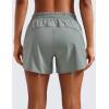 imageCRZ YOGA Dolphin Athletic Shorts for Women 5  High Waisted Quick Dry for Running Workout Gym Track with Zip PocketSterling