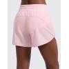imageCRZ YOGA Dolphin Athletic Shorts for Women 5  High Waisted Quick Dry for Running Workout Gym Track with Zip PocketStrawberry Pink
