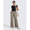 imageCRZ YOGA Lightweight Drapey Wide Leg Casual Pants for Women 30  Flowy Travel Work Loose Fit SummerNomad Grey