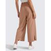 imageCRZ YOGA Lightweight Wide Leg Cropped Pants for Women 25  Casual Travel Work Sweatpants SummerMocha Mousse