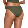 imageCRZ YOGA Low Waisted Bikini Bottom for Women  Cheeky Basic Bathing Swimsuit Swim BriefsDark Olive