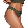 imageCRZ YOGA Low Waisted Bikini Bottom for Women  Cheeky Basic Bathing Swimsuit Swim BriefsDark Olive