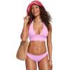 imageCRZ YOGA Low Waisted Bikini Bottom for Women  Cheeky Basic Bathing Swimsuit Swim BriefsVita Pink