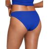 imageCRZ YOGA Low Waisted Bikini Bottom for Women  Cheeky Basic Bathing Swimsuit Swim BriefsWaves Blue