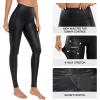 imageCRZ YOGA Matte Faux Leather Leggings 28  Butterluxe High Waisted Stretch Ankle Womens Leather Pants Pleather TightsFaux Leather Black