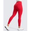 imageCRZ YOGA Matte Thermal Fleece Lined Leggings 25  Casual Lounge Workout Womens Yoga High Waisted Pants Winter WarmAurora Red