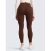 imageCRZ YOGA Matte Thermal Fleece Lined Leggings 25  Casual Lounge Workout Womens Yoga High Waisted Pants Winter WarmLava Brown