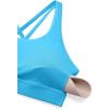 imageCRZ YOGA Naked Feeling Strappy Padded Sports Bras for Women  Fitness Workout Top Criss Cross Back Yoga CamiKayak Blue