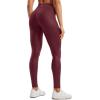 imageCRZ YOGA No Front Seam Faux Leather Leggings 28  Butterluxe Matte High Waist Stretch Tights Womens Pleather PantsRed Merlot Foil Pattern