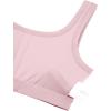 imageCRZ YOGA Ribbed Sports Bras for Women  U Back Wireless Medium Impact Padded Yoga Workout CamiPink Haze