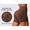 imageCRZ YOGA Secretsculpt Butterlift Biker Shorts 4  No Front Seam High Waisted Womens Workout Gym Booty Scrunch ButtCoffee Brown