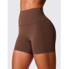imageCRZ YOGA Secretsculpt Butterlift Biker Shorts 4  No Front Seam High Waisted Womens Workout Gym Booty Scrunch ButtCoffee Brown