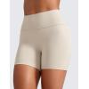imageCRZ YOGA Secretsculpt Butterlift Biker Shorts 4  No Front Seam High Waisted Womens Workout Gym Booty Scrunch ButtMojave Tan
