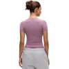 imageCRZ YOGA Softembrace High Neck Tops for Women  Soft Casual Going Out Shirts Crewneck Tight Basic Short Sleeve TShirtLight Lavender
