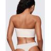 imageCRZ YOGA Softhold Double Lined Strapless Bralette  Stretchy Smooth Womens Tube Tops Bandeau Wireless TShirt Everyday BraMilky White