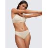 imageCRZ YOGA Softhold High Rise Thongs for Women  Sexy Tagless Comfortable Panties Smooth Breathable Ladies Underwear 3 PackMojave Tan 23pack