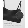 imageCRZ YOGA Softhold Mold V Neck Bralette for Women  Adjustable Spaghetti Lounge TShirt Everyday Bra No Underwire Comfort CamiBlack
