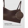 imageCRZ YOGA Softhold Mold V Neck Bralette for Women  Adjustable Spaghetti Lounge TShirt Everyday Bra No Underwire Comfort CamiHot Fudge Brown